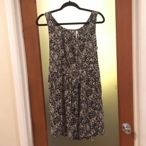 **SALE**  Black and White Floral Dress